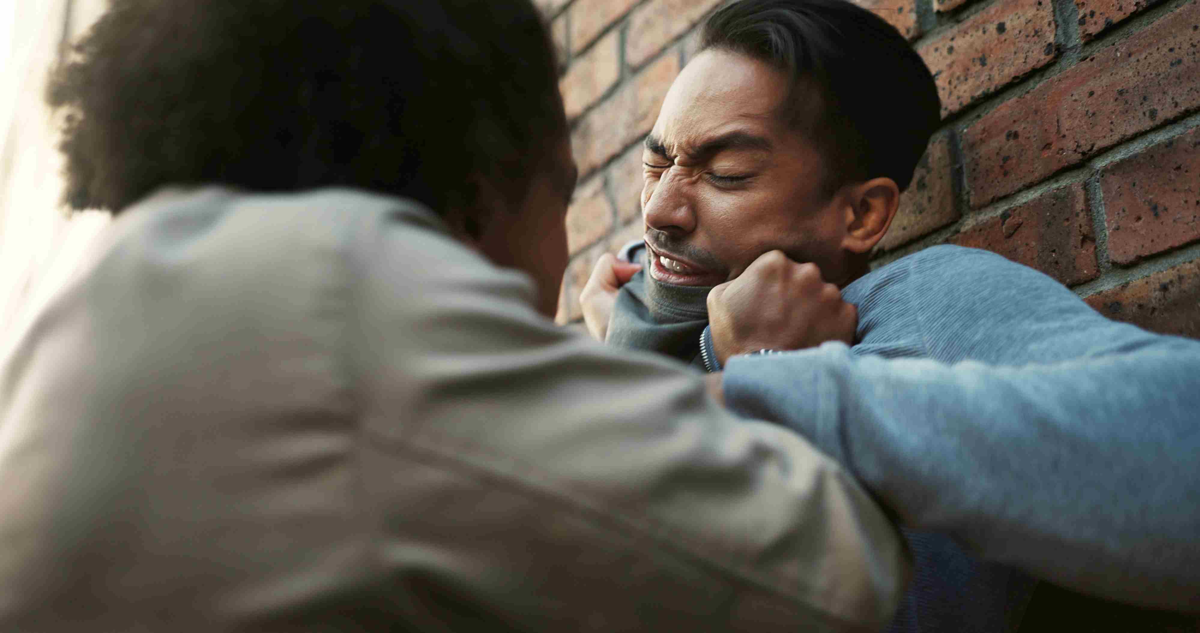 A man being assaulted